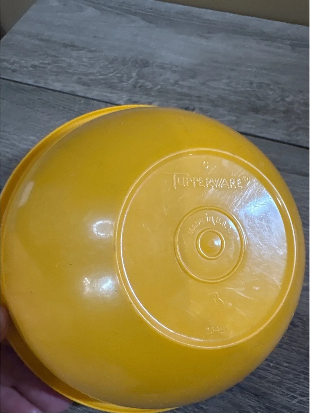 Vintage Yellow Tupperware Bowl with Lid